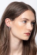 Mono Boucle D'Oreille Giant Comète ZV x Cécil - Mono boucle d'oreille argentée en forme de comète