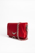 Pochette Rock Grained - Pochette rouge femme en cuir