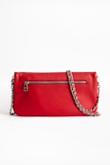 Pochette Rock Grained - Pochette rouge femme en cuir