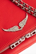 Pochette Rock Grained - Pochette rouge femme en cuir
