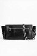 Rock Party Jewel Clutch - Women’s black lambskin leather clutch.