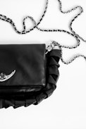 Rock Party Jewel Clutch - Women’s black lambskin leather clutch.