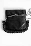 Rock Party Jewel Clutch - Women’s black lambskin leather clutch.