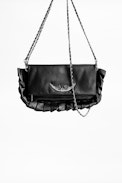 Rock Party Jewel Clutch - Women’s black lambskin leather clutch.