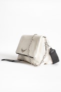 Rocky Grained Bag - Women’s white bag in grained leather.