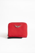 Mini ZV Grained Coin Purse - Women’s red leather coin purse.
