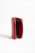 Mini ZV Grained Coin Purse - Women’s red leather coin purse.