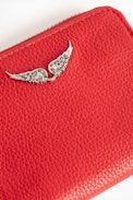 Mini ZV Grained Coin Purse - Women’s red leather coin purse.