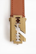 Cinturón Blade - Cinturón color camel de piel para hombre