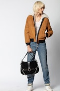 Kate XL Suede Bag - Kate XL Suede women’s black Bag designed by Kate Moss and Cecilia Bönström