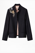 Veste Vollys Pinstripes - Veste bleue marine femme.
