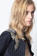 Veste Vollys Pinstripes - Veste bleue marine femme.