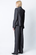 Veste Vichy Show - Veste de costume grise femme