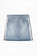 Juicy Denim Blue Skirt - Women’s short blue skirt.