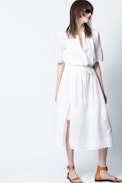 Rosary Lace Dress - Women’s long white dress.