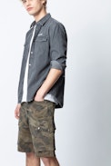 Sala Denim Shirt - Men’s gray denim shirt.