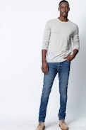 David Jeans - Men’s blue slim-fit jeans.
