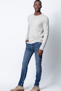 David Jeans - Men’s blue slim-fit jeans.