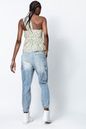 Pantalon Pilote Denim Show - Pantalon en jean femme