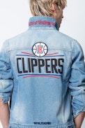 Blouson Base LA Clippers - Blauer Herrenblouson aus Jeansstoff, Kapselkollektion NBA©.