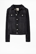 Kioky Punk Strass Jacket - Women’s black jacket with rhinestones.