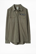 Camicia Sala - Camicia kaki da uomo stile militare.