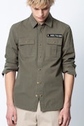 Camicia Sala - Camicia kaki da uomo stile militare.