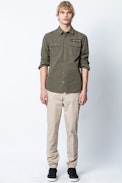 Camicia Sala - Camicia kaki da uomo stile militare.