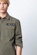 Camicia Sala - Camicia kaki da uomo stile militare.