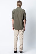 Camicia Sala - Camicia kaki da uomo stile militare.