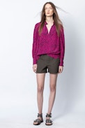 Titus Leo Print Tunic - Women’s pink leopard-print tunic.