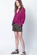 Short Step Mili - Short marron femme.