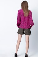 Titus Leo Print Tunic - Women’s pink leopard-print tunic.