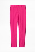 Panda Satin Pants - Women’s pink pants.