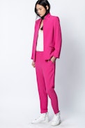 Panda Satin Pants - Women’s pink pants.