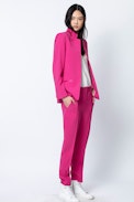 Panda Satin Pants - Women’s pink pants.