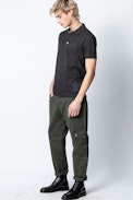 Pantalon Polly - Pantalon cargo kaki homme.