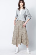 June Leo Print Skirt - Women’s leopard-print skirt.