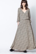 Rikko Mini Leo Dress - Women’s long leopard-print dress.