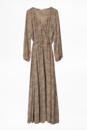 Rikko Mini Leo Dress - Women’s long leopard-print dress.