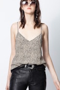 Cemarks Leo Print Camisole - Women’s leopard-print camisole.