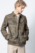 Blouson Blaken Camou - Blouson kaki homme motif camouflage.