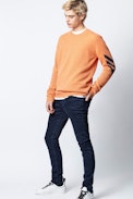 David Jeans - Men’s gray slim-fit jeans.