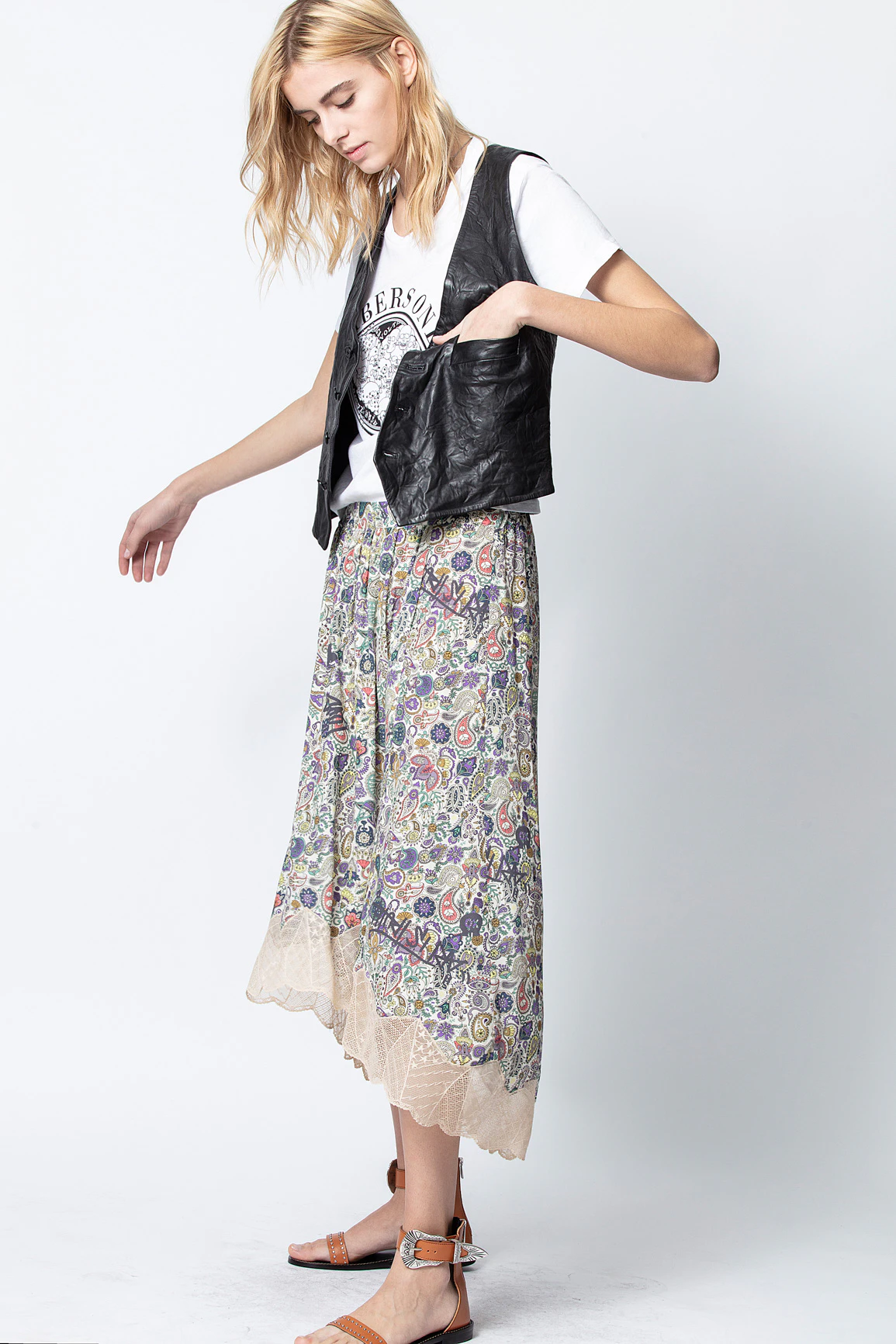 Joslin Print Mandala Skirt - skirt women | Zadig\u0026Voltaire