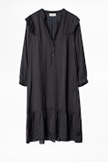 Robe Rygg Satin - Robe courte noire femme.