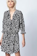 Robe Soie Roni Print Coeur - Robe imprimée courte femme.