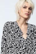 Robe Soie Roni Print Coeur - Robe imprimée courte femme.