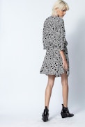 Robe Soie Roni Print Coeur - Robe imprimée courte femme.