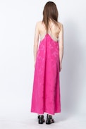 Risty Jac Paisley Silk Dress - Women’s long pink dress.