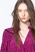 Reveal Leo Print Dress - Women’s short pink leopard-print dress.